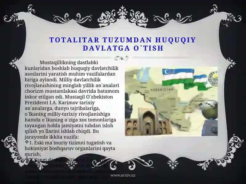 O’zbekistondagi huquqiy-demokratik davlat qurishning konstitutsiya viyasoslari 2
