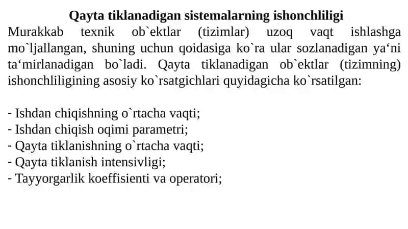 QAYTA TIKLANADIGAN AVTOMATLASHTIRILGAN BOSHQARUV SISTEMALARI 2