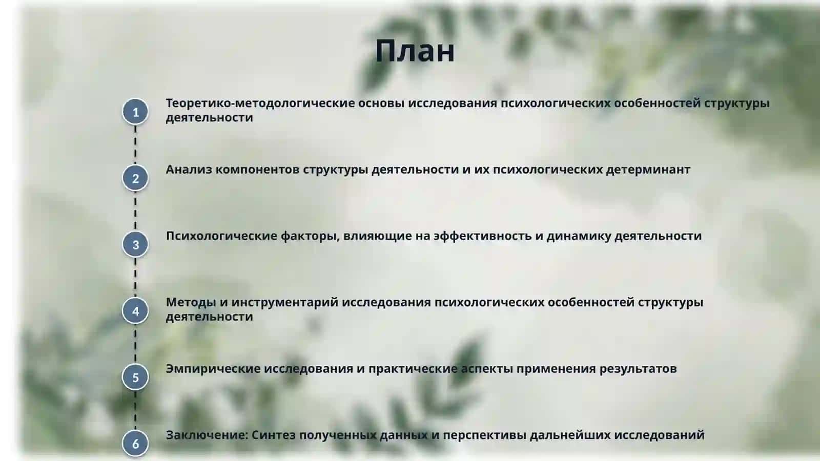 Исследование психологических особенностей структура деятельности 2