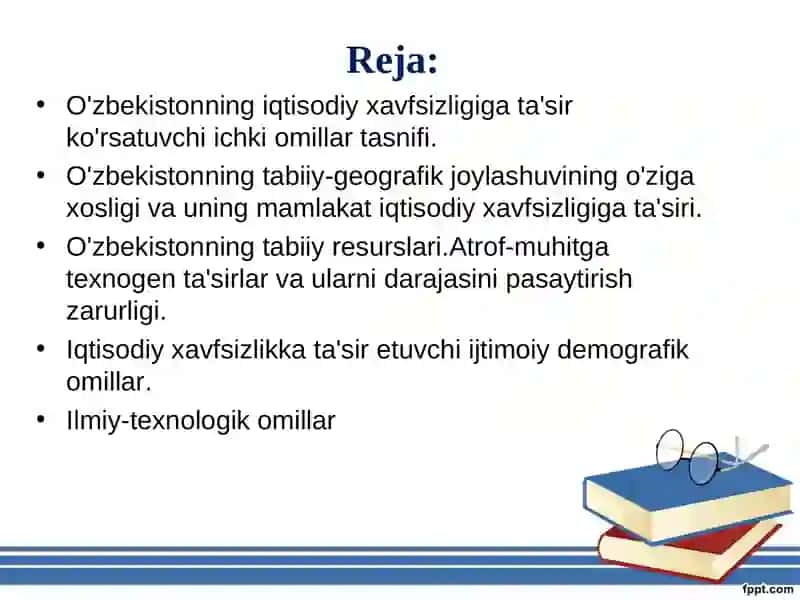 IQTISODIY XAVSIZLIKNIG ICHKI OMILLARI 2