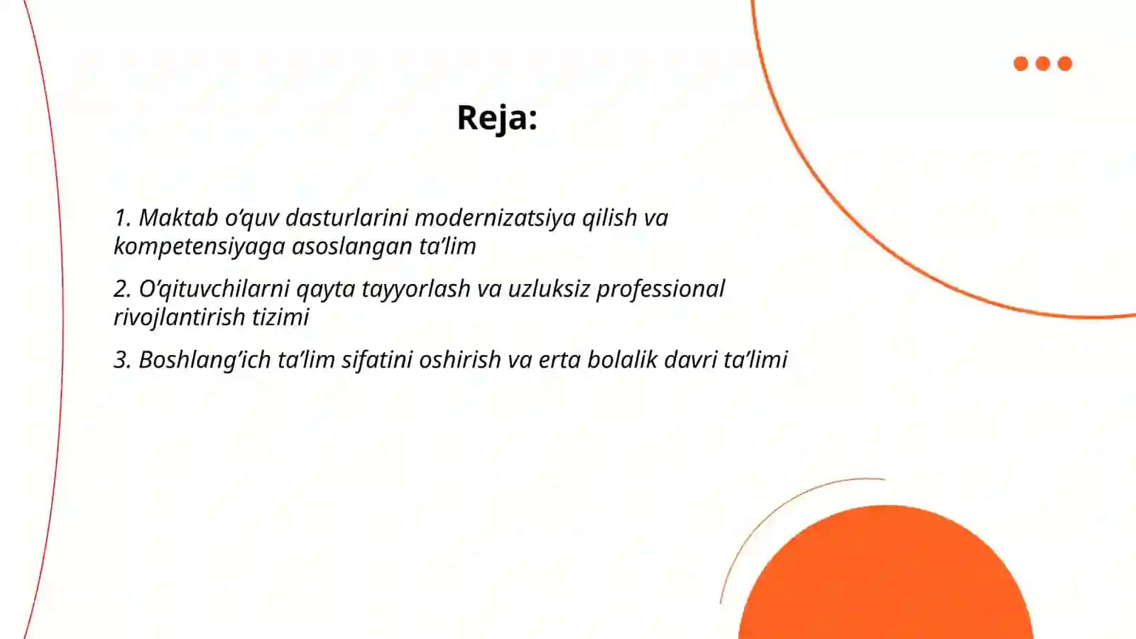 O’zbekiston Respublikasi ta’lim tizimi islohotlari 2