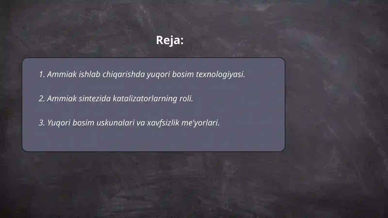 Ammiakni yuqori bosimda ishlab chiqarish 2