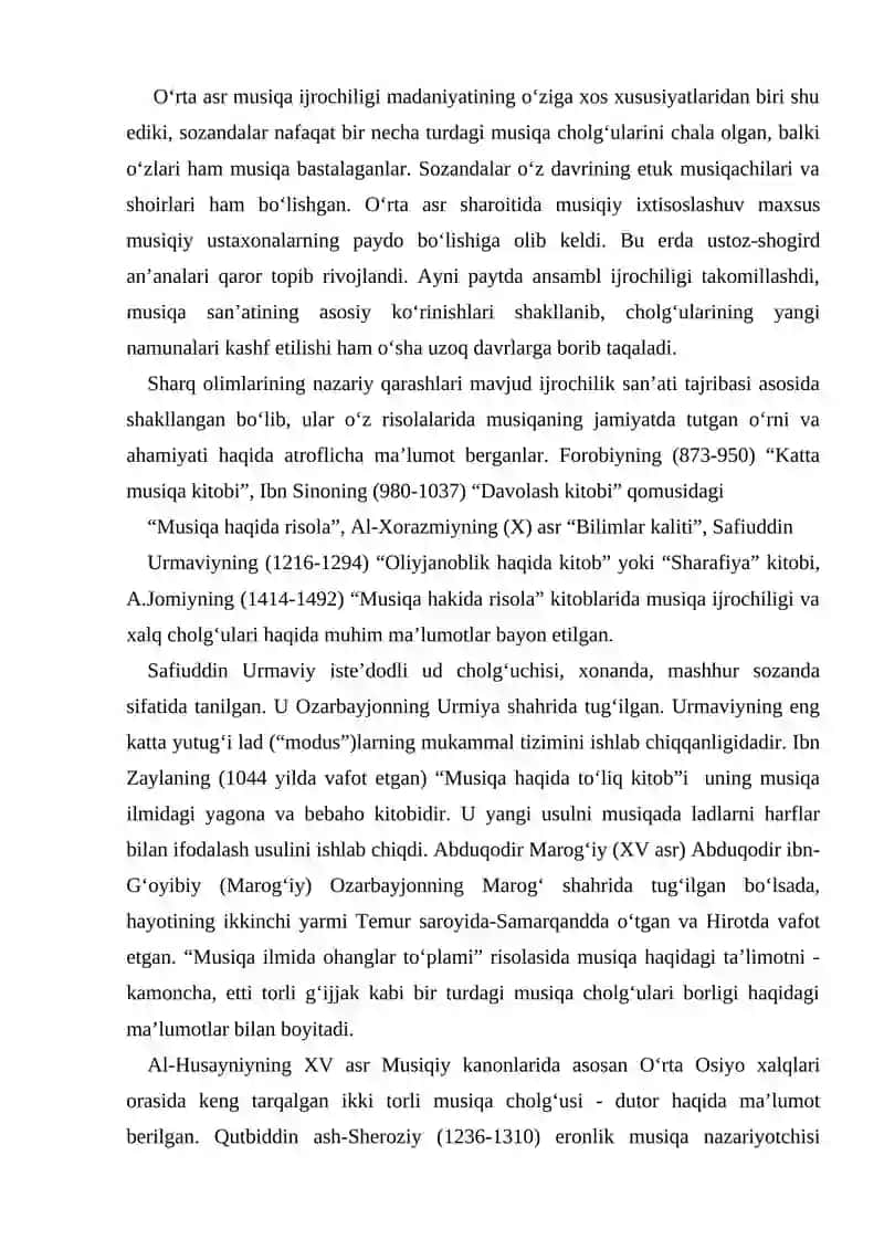 “Musiqa haqida risola” 2