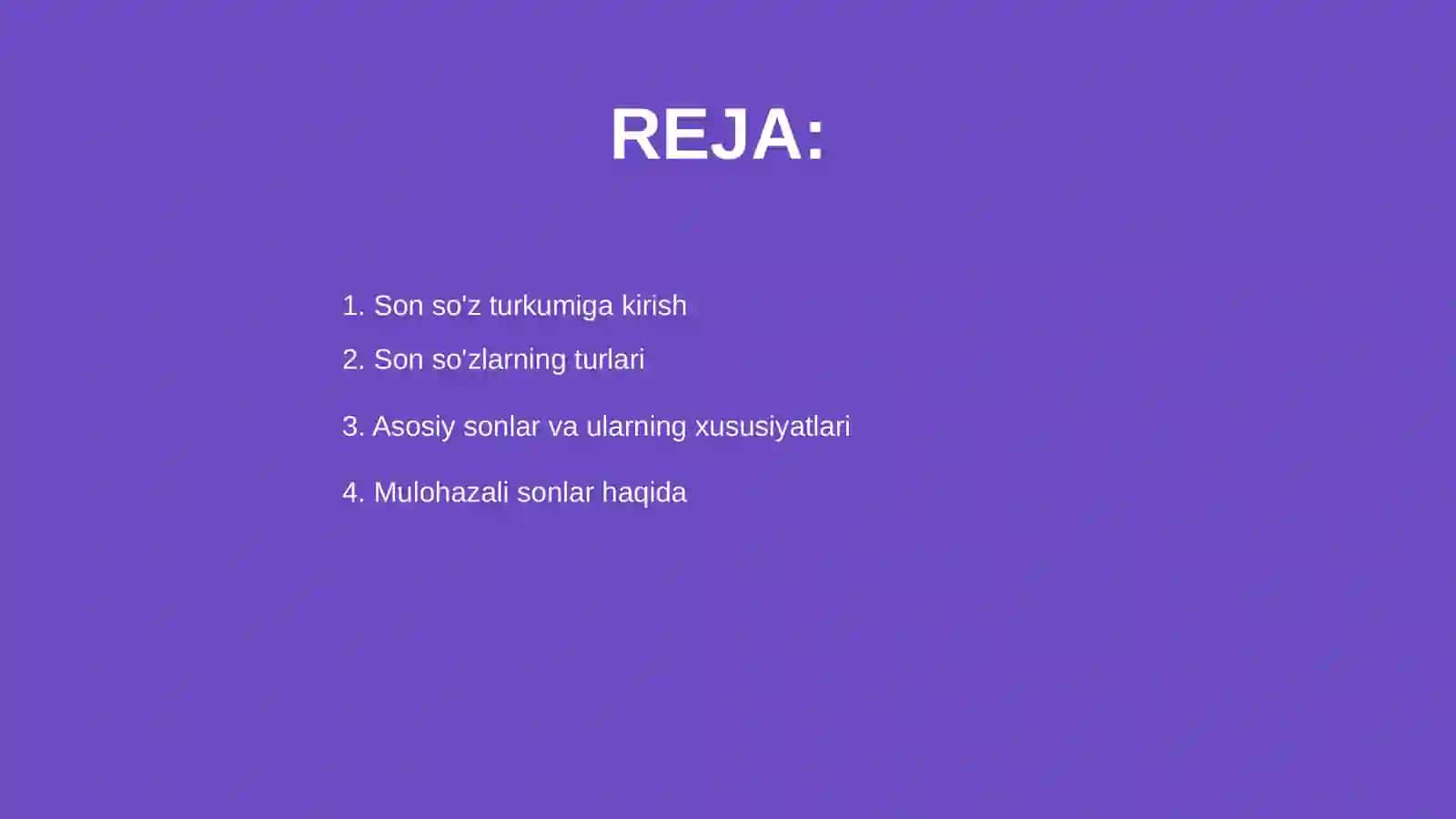 Son so'z turkumiga slayt 2