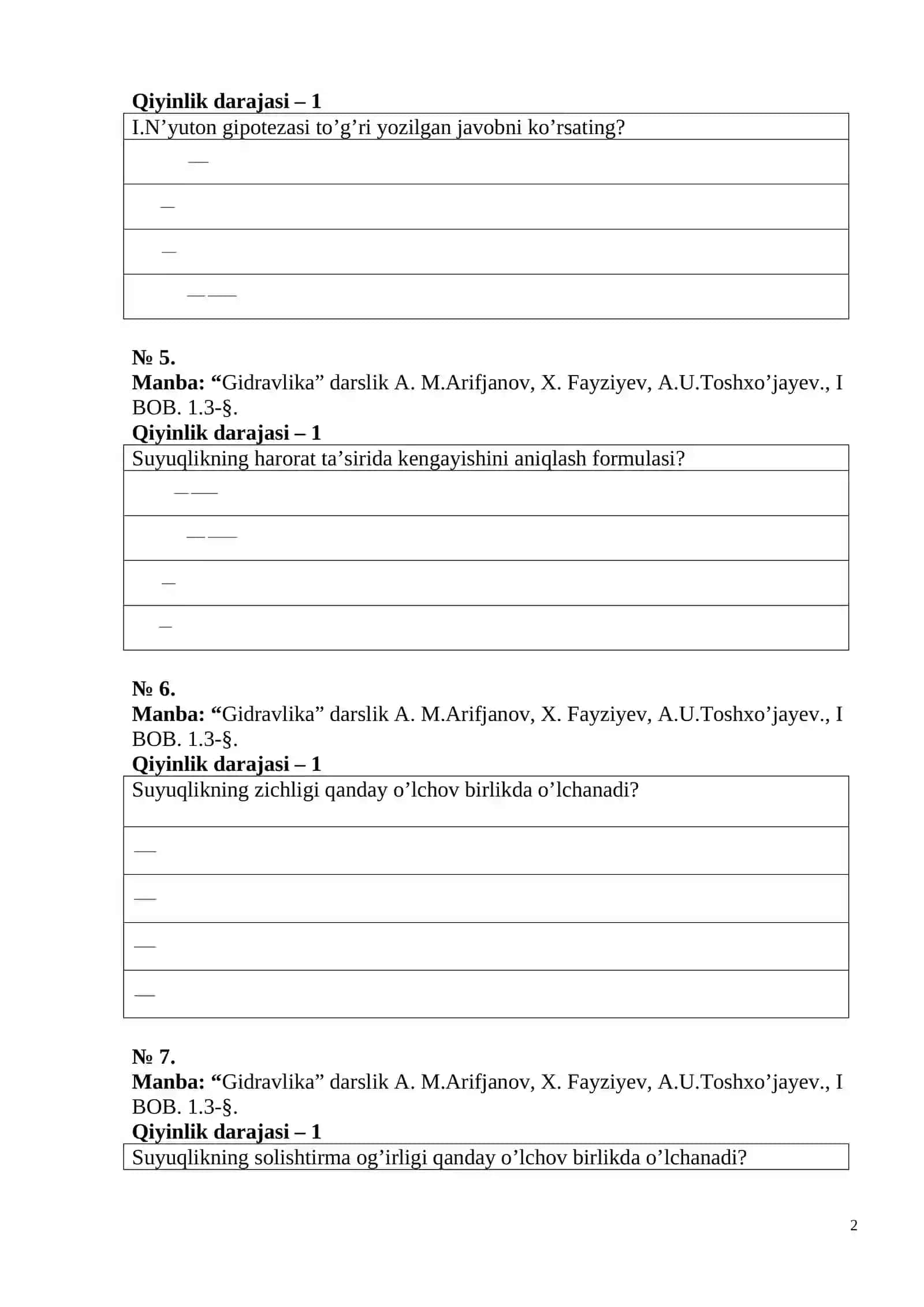 Gidravlika fanidan test 2