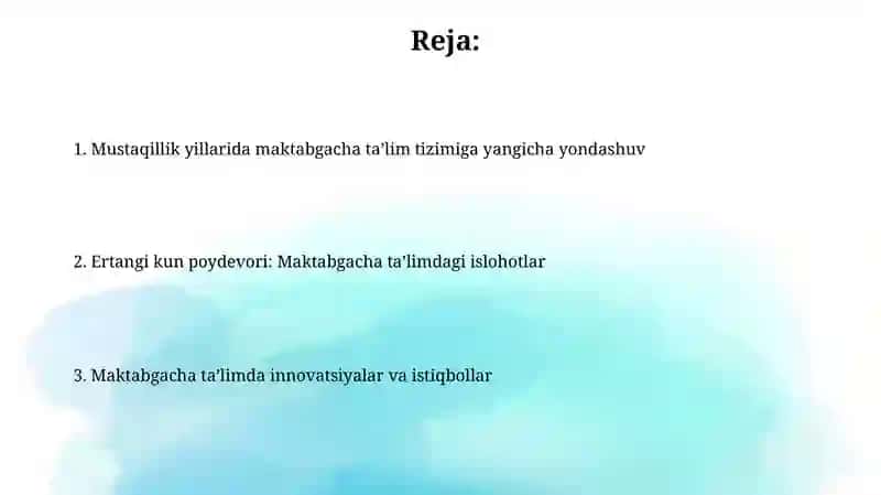 Mustaqillik yillarida maktabgacha ta'lim tizimiga yangicha yondashuv 2