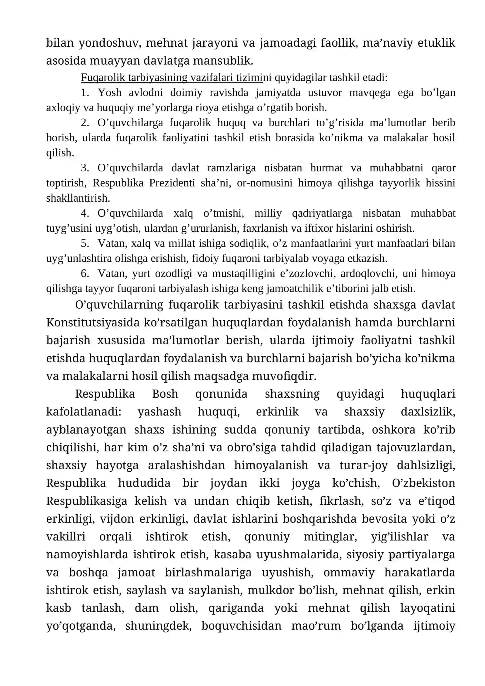 Fuqarolik tarbiyasi. O'quvchilarni ma'naviy axloqiy tarbiyalash 2