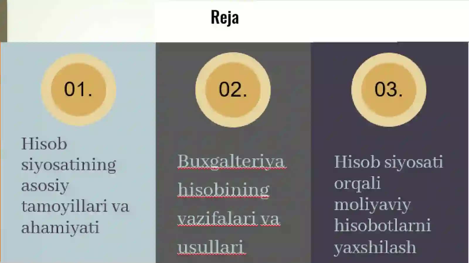 Hisob siyosati va buxgalteriya hisobi tamoyillari 2