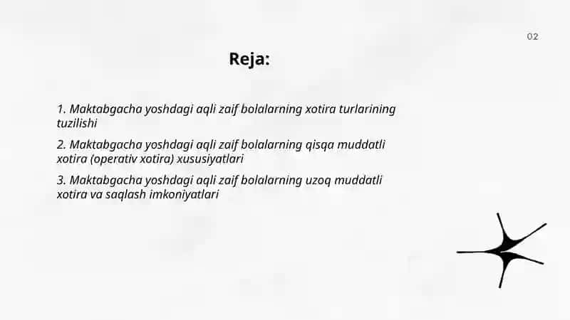 Maktabgacha yoshdagi aqli zaif bolalarning xotira xususiyatlari 2