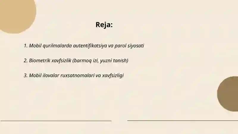 Mobil qurilmalarda xavfsizlik 2