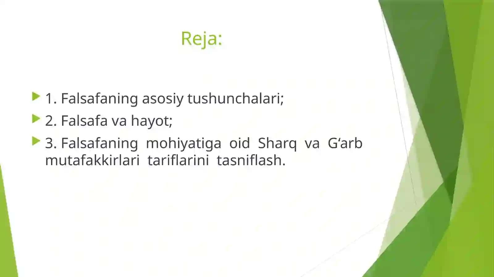 Falsafaning mohiyatiga oid Sharq va G’arb mutaffakkirlari ta’riflarini tasniflash 2