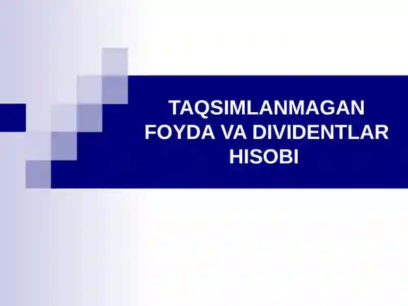 TAQSIMLANMAGAN FOYDA VA DIVIDENTLAR HISOBI 2