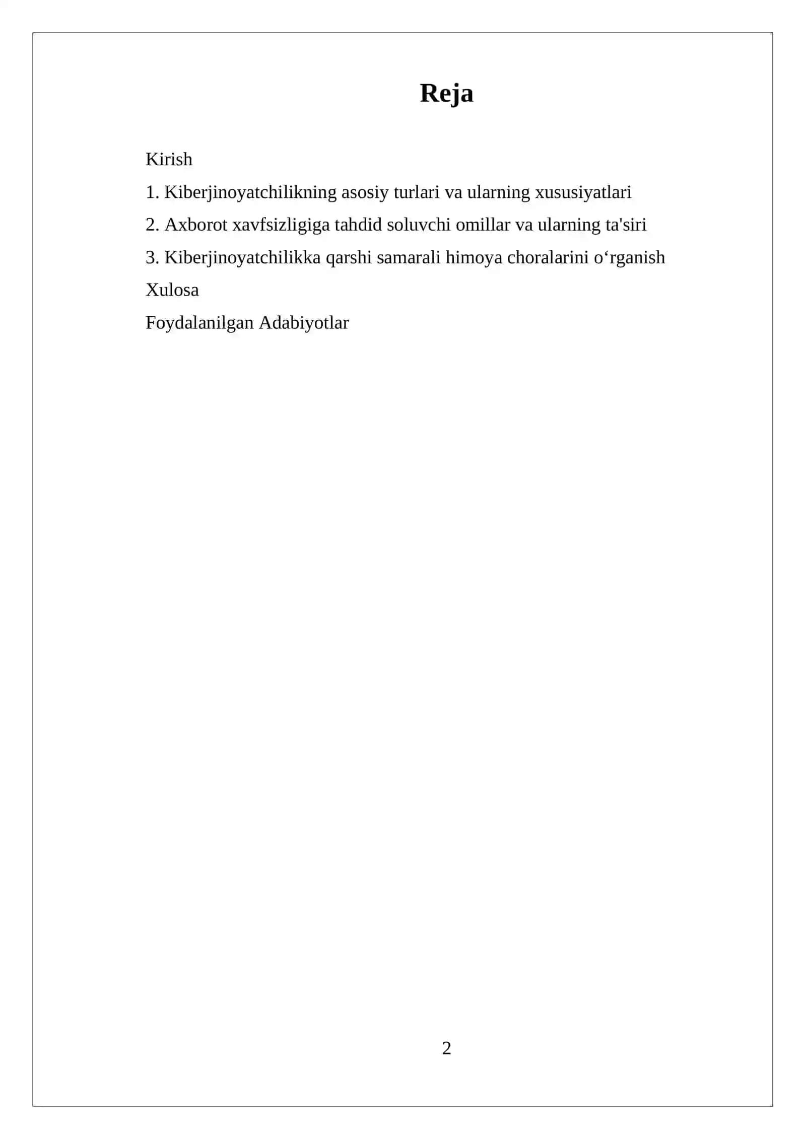 ZAMONAVIY KIBERJINOYATCHILIK VA UNING TURLARI HAMDA AXBOROT XAVFSIZLIGIGA TAHDID SOLUVCHI OMILLAR 2