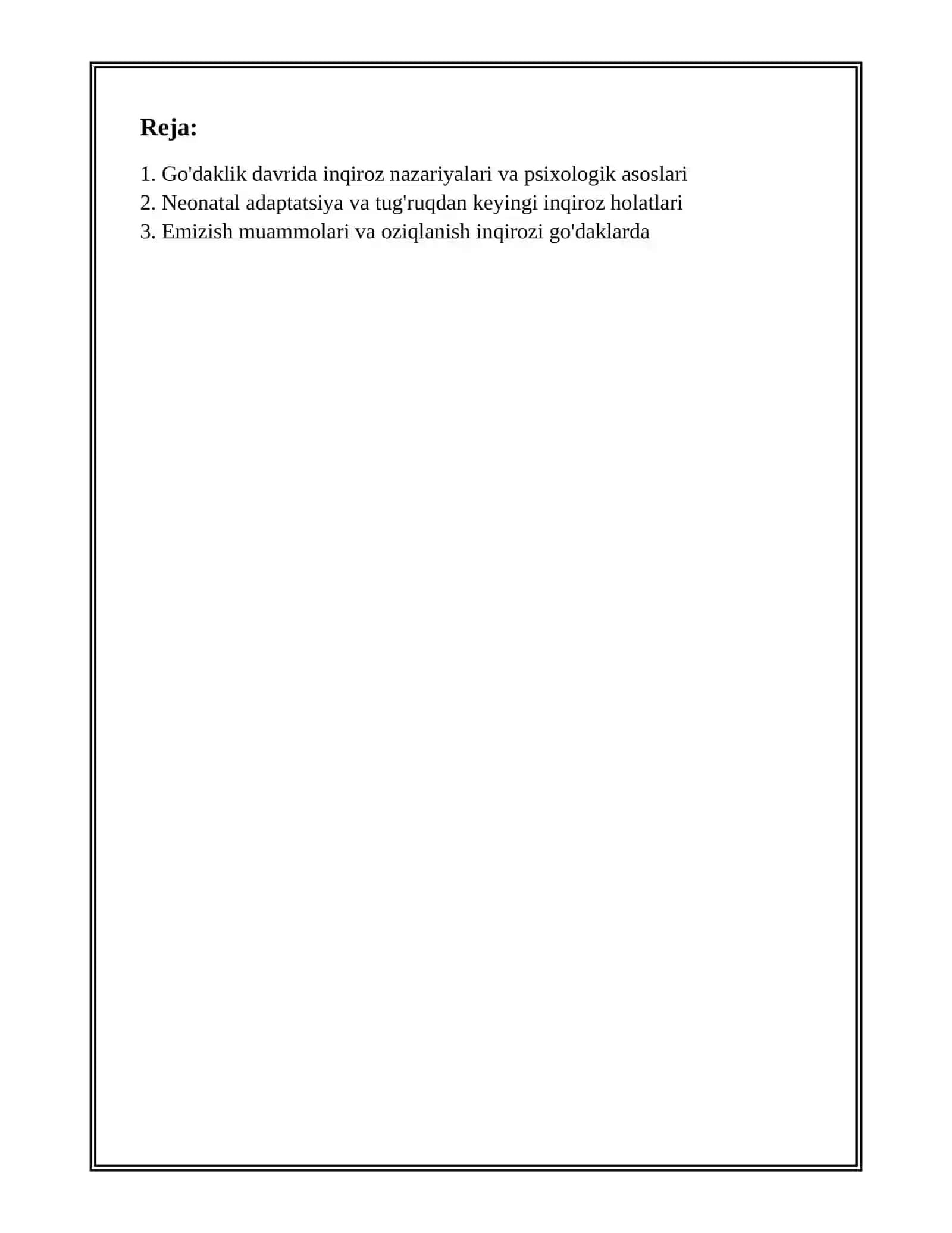 INQIROZ DAVR SIFATIDA GO'DAKLIK DAVRI 2