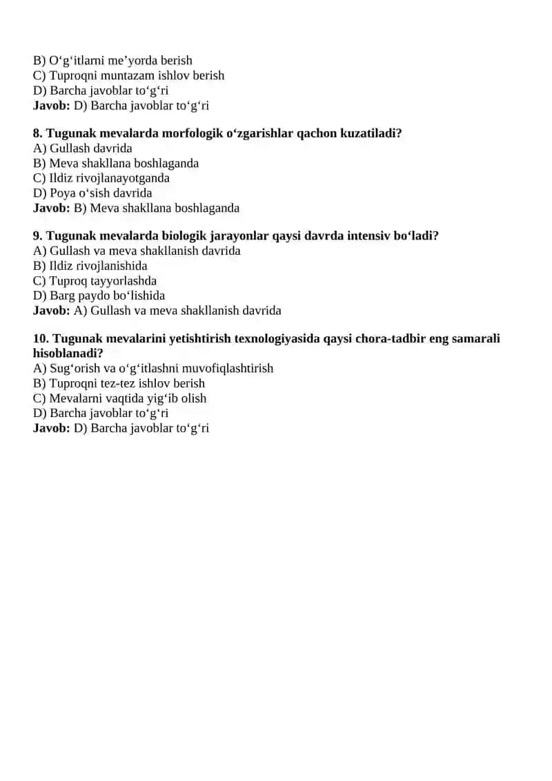Tugunak mevalilar morfologiyasi,biologiyasi va yetishtirish texnologiyasi 2