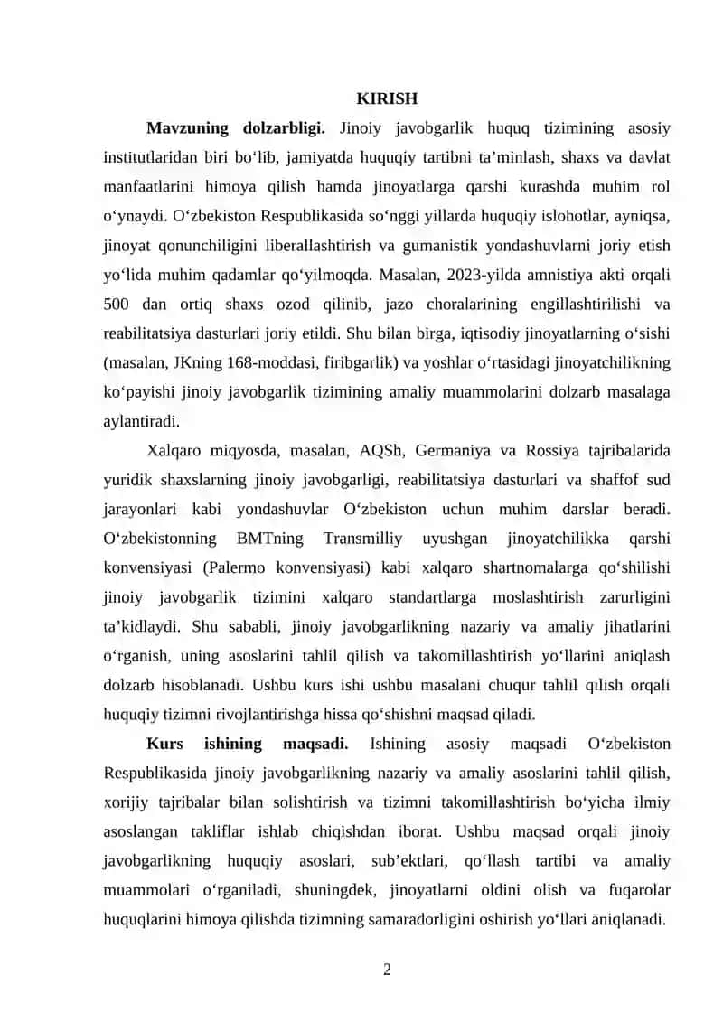 Jinoiy Javobgarlikning Nazariy Asoslari 2