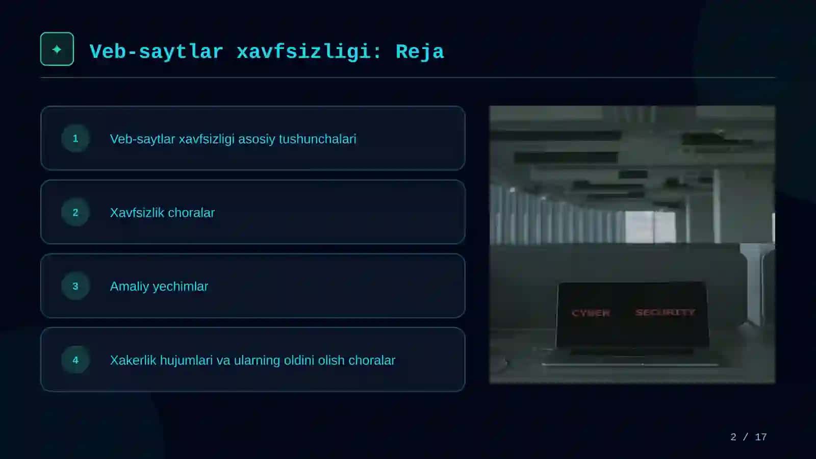Veb-saytlar xavfsizligi: Kirish 2