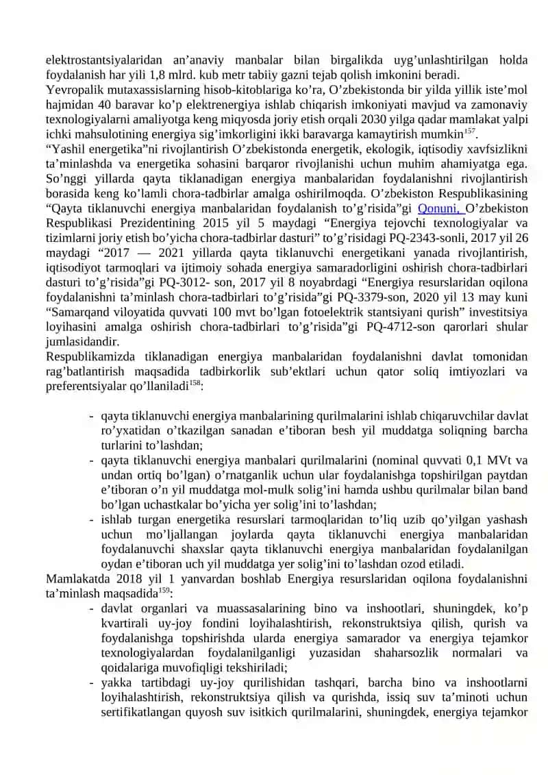 O'zbekistonda tiklanadigan energiya manbalarini rivojlantirish istiqbollari 2