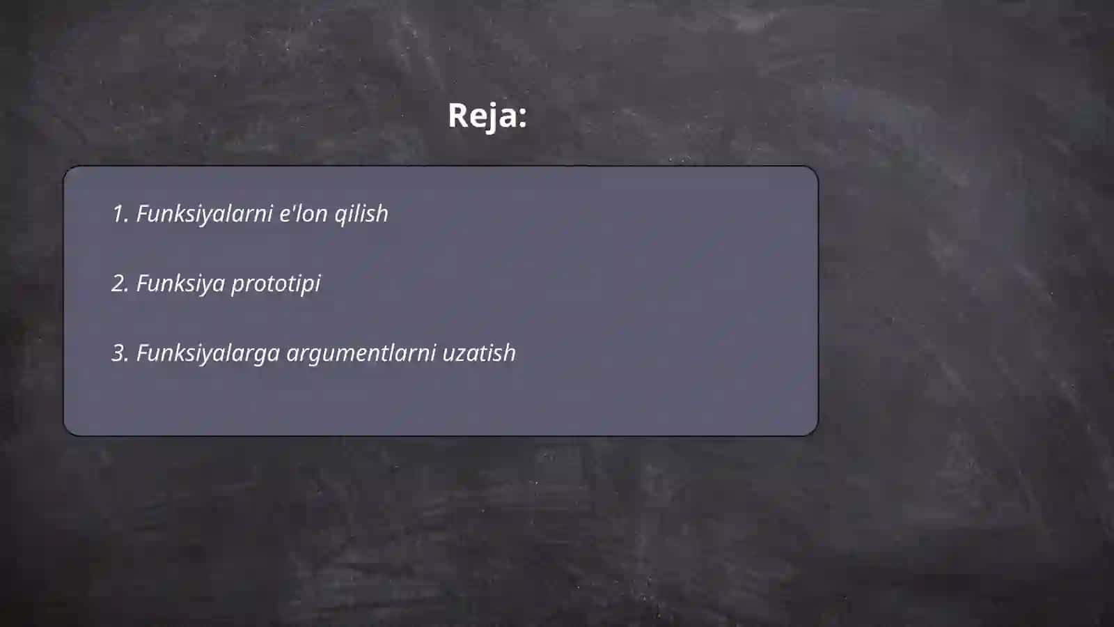 Funksiyalar bilan ishlash c++da 2