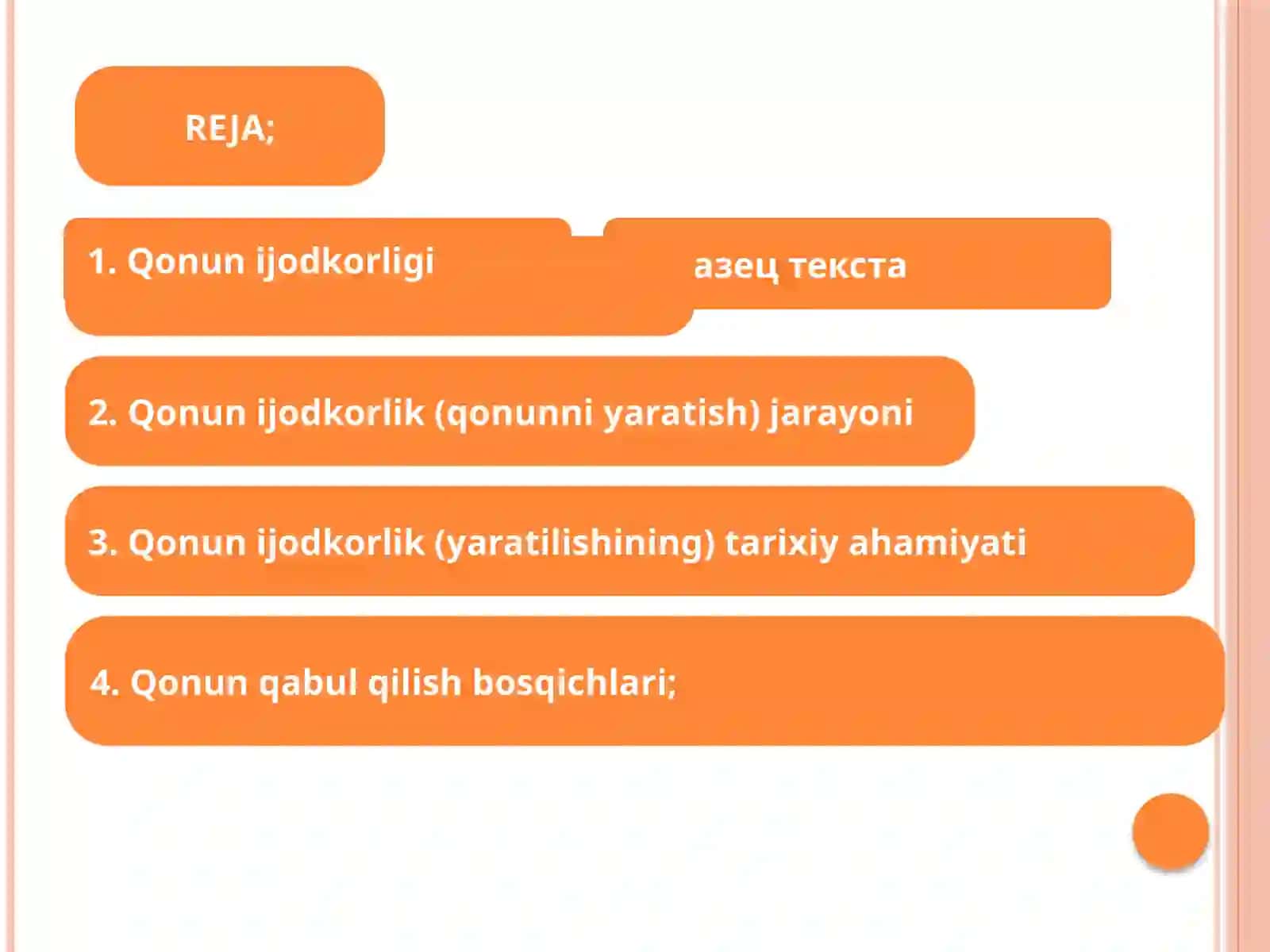 O’ZBEKISTONDA QONUN IJODKORLIGI JARAYONINING O’ZIGA XOS XUSUSIYATLARI 2