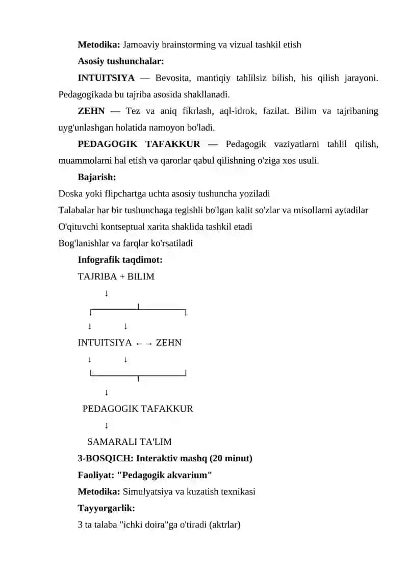 Intuitsiya, zehn va pedagogik tafakkur o'rtasidagi bog'liqlik 2