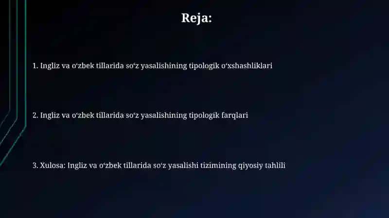 Ingliz va o'zbek tillarida so'z yasalishining tipologik o‘xshashliklari 2