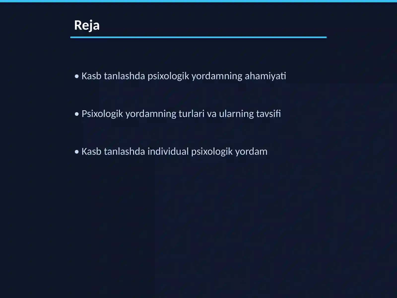 Kasb hunarga yoʻnaltirish fanidan Psixologik yordam turlari va ularning mazmun mohiyati 2