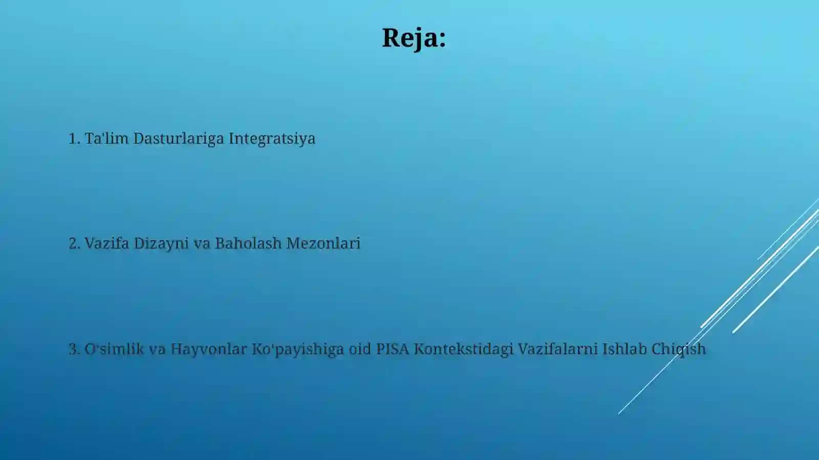 O‘simliklar va hayvonlar ko‘payishiga oid PISA kontekst topshiriqlari tuzish 2