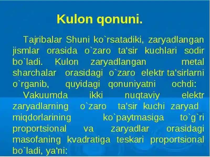 Kulon qonuni 2