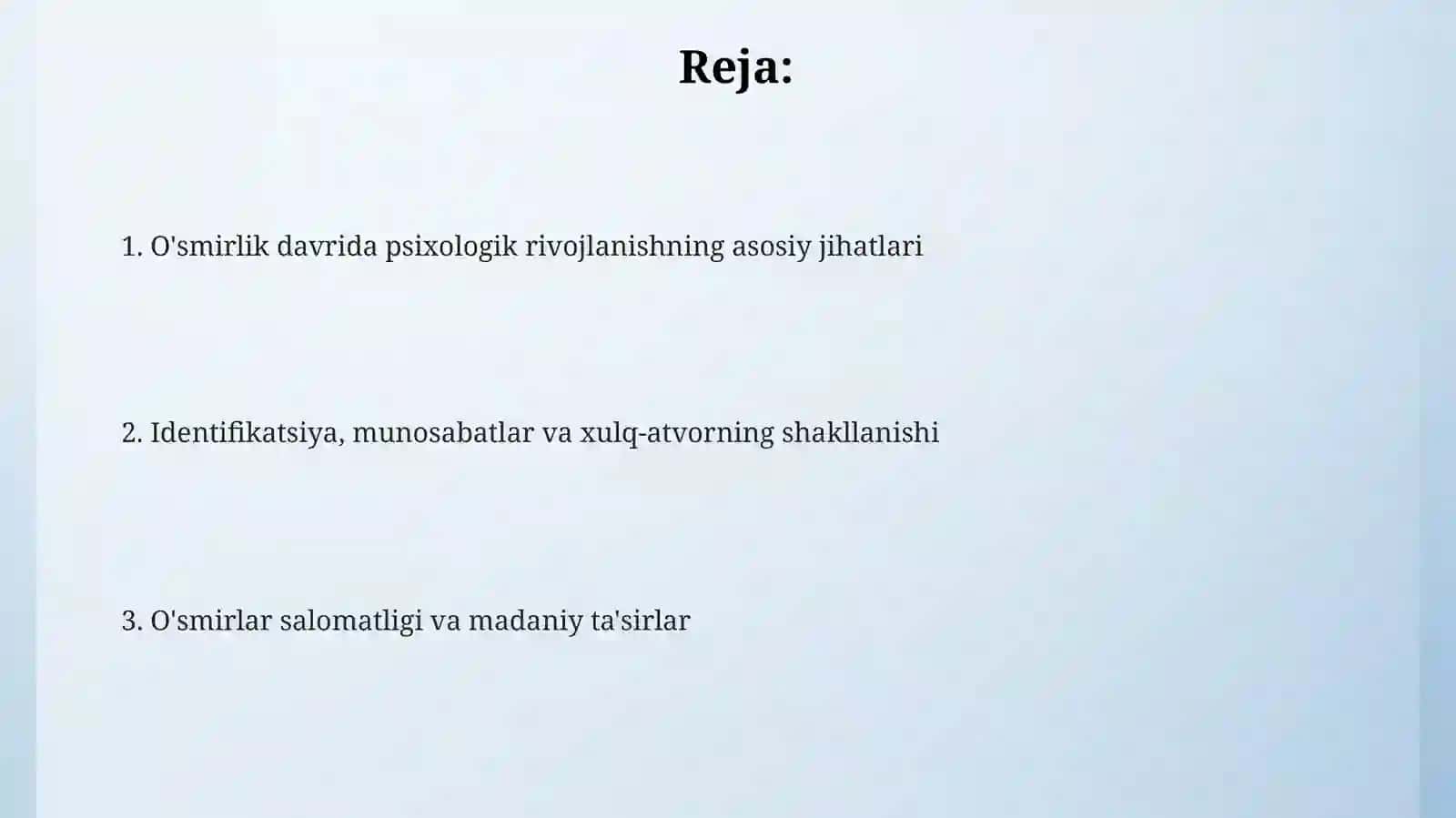 Oʻsmirlik davrida psixik rivojlanish xususiyatlari 2