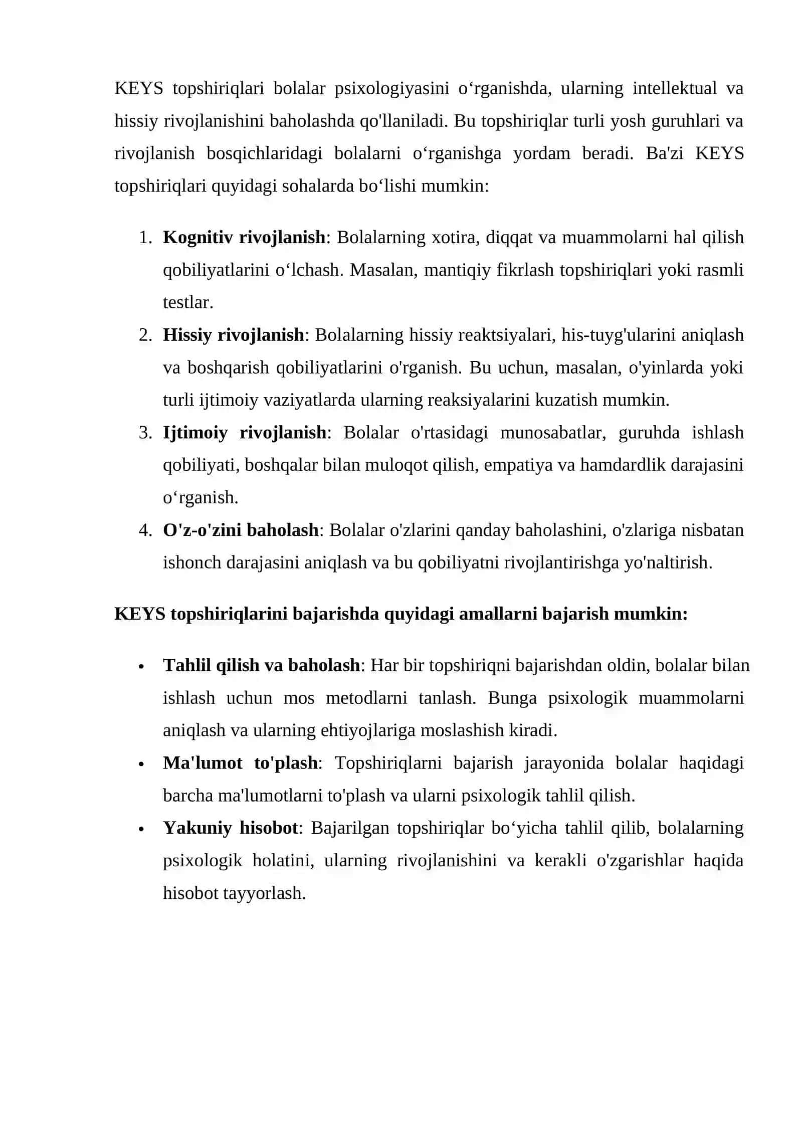 Bolalar psixologiyasining metodlarini o'rganish 2