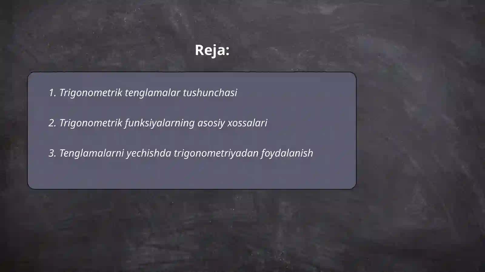 Trigonometrik tenglamalarni õqitish metodikasi 2