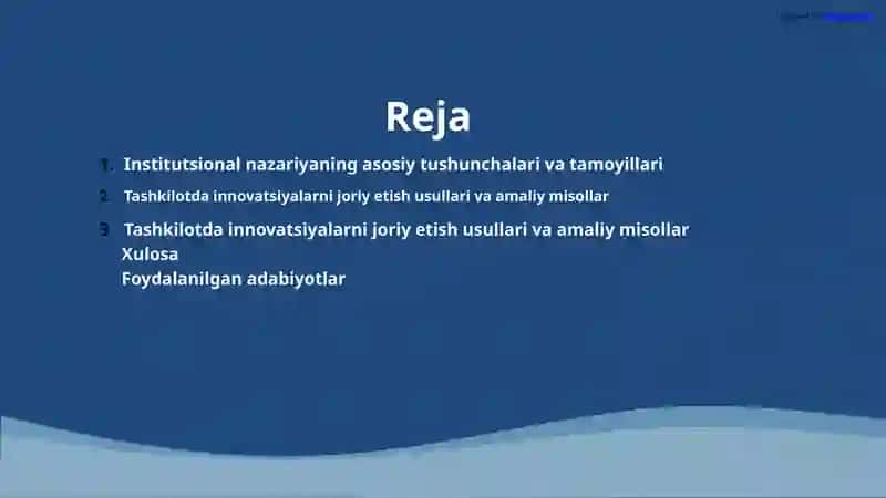 Institutatsional nazariya va innovatsiyalar 2