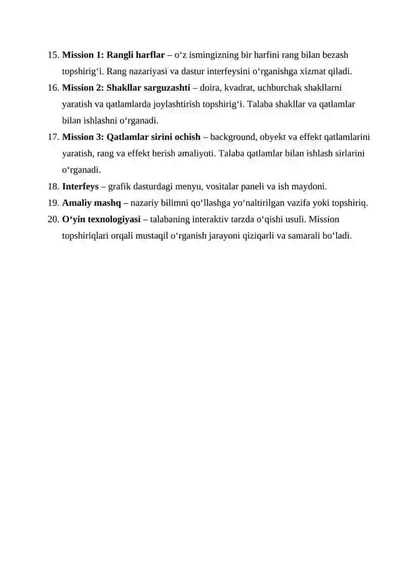 Kompyuter grafikasi va grafik dasturlar bilan ishlash 2