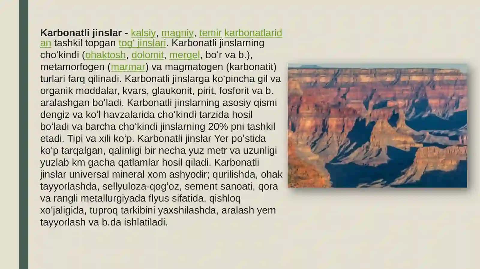 Karbonatli jinslar va ularni ishlab chiqarish texnologiyasi 2