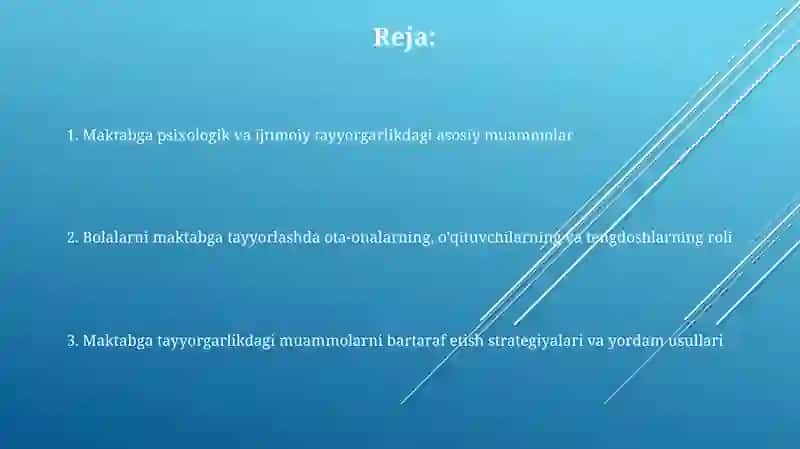Bolalarni maktabga tayyorlashdagi ijtimoiy - psixologik muammolar 2