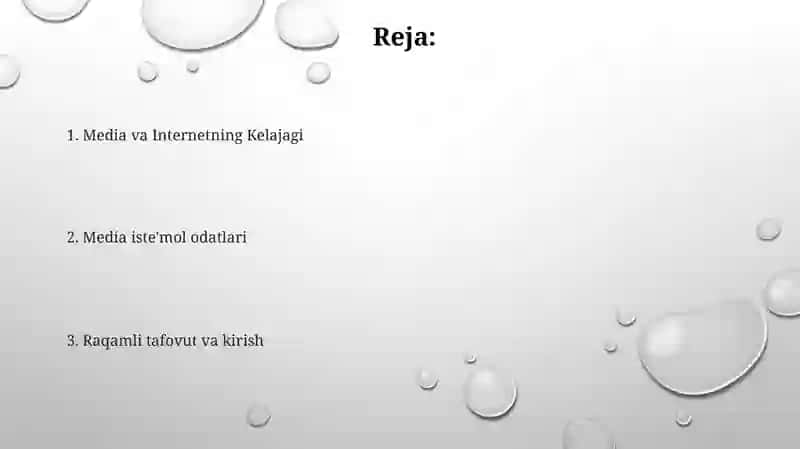 Media maydon va internet imkoniyatlari 2