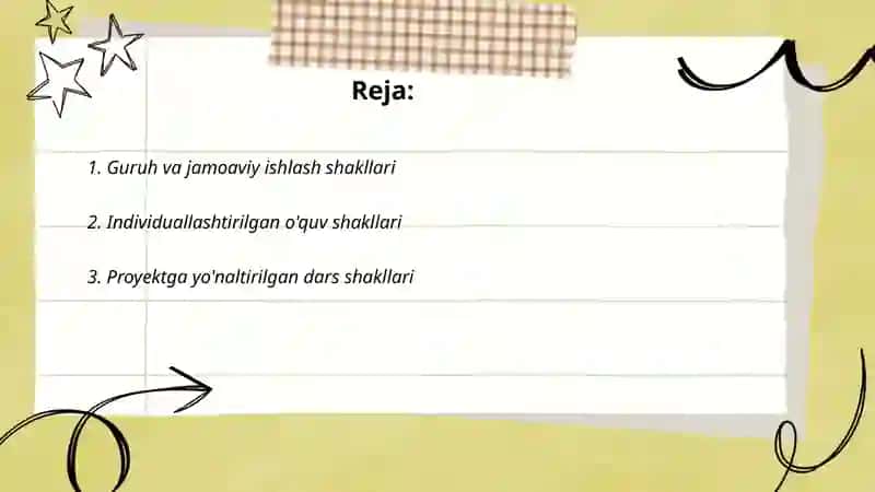 Texnalogiya darslarini tashkil qilish shakllari 2