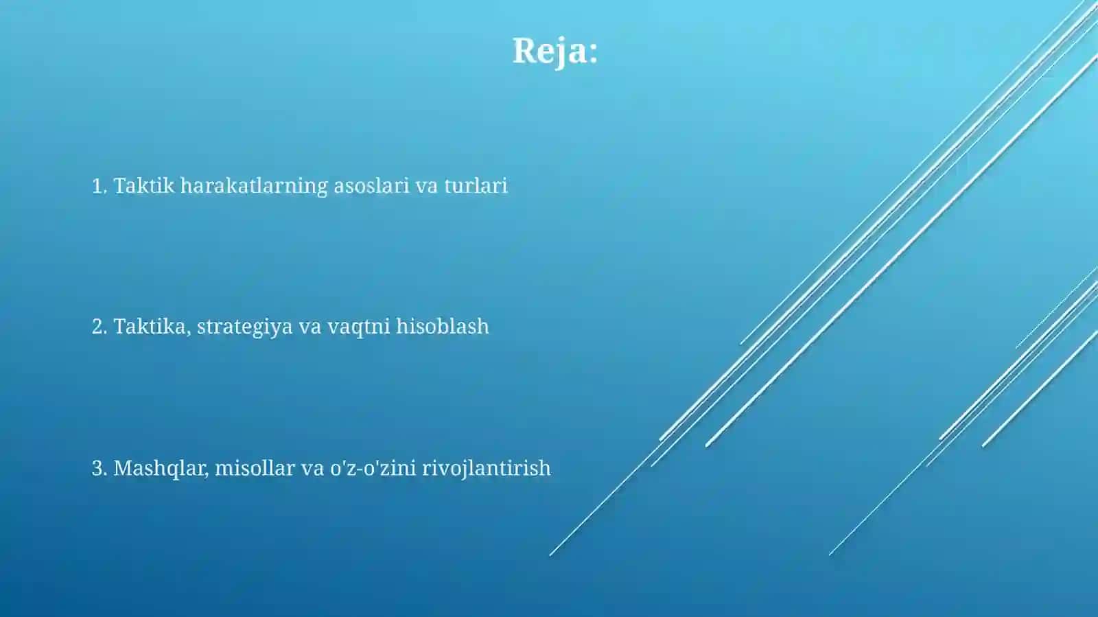 Shosseedagi poygalarning taktik harakatlarini o‘rgatish 2