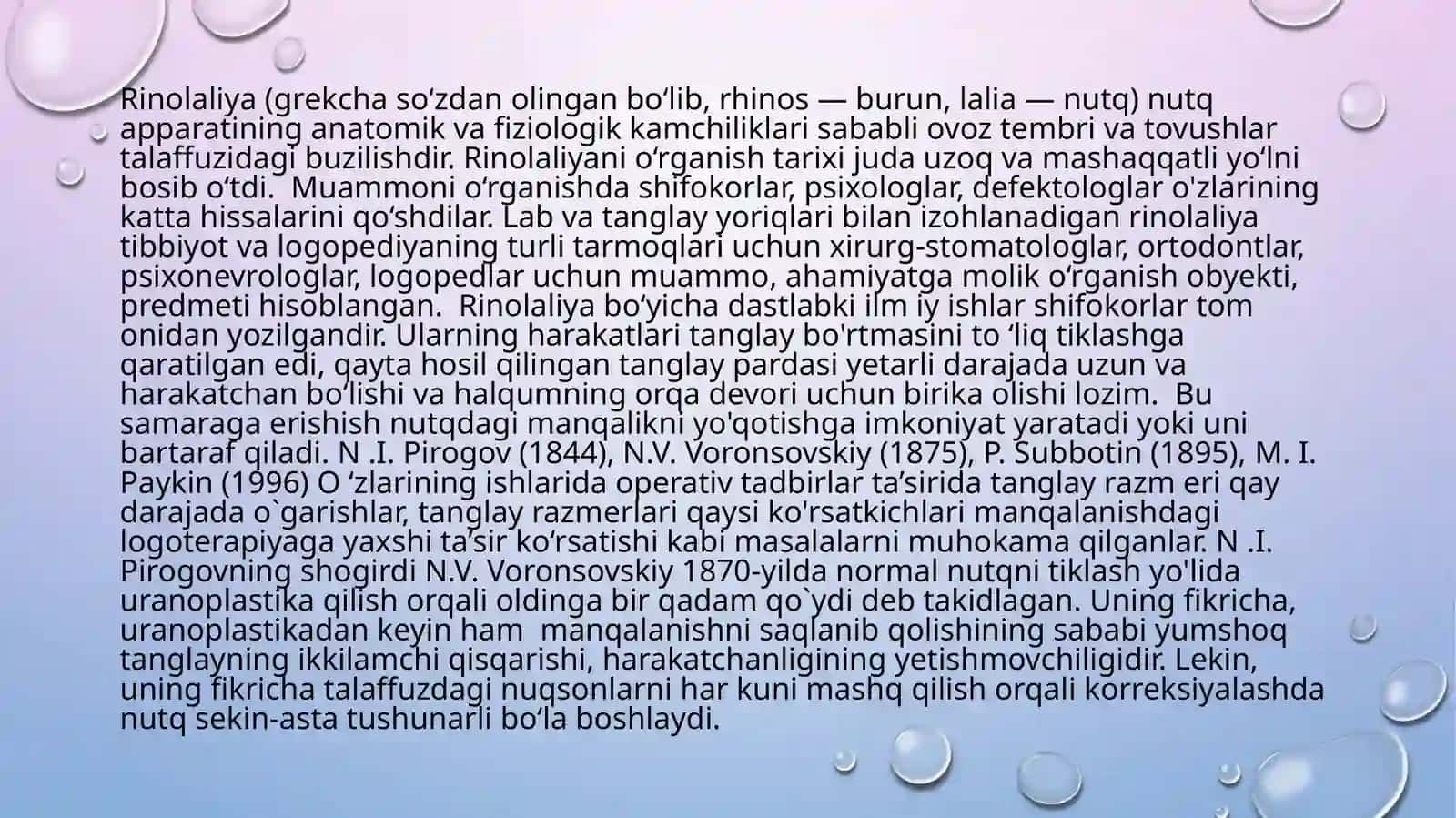 Rinolaliyani o`rganish tarixidan qisqacha ma`lumotlar va rinolalik bolalarga ko`rsatiladigan logopedik yordam. 2