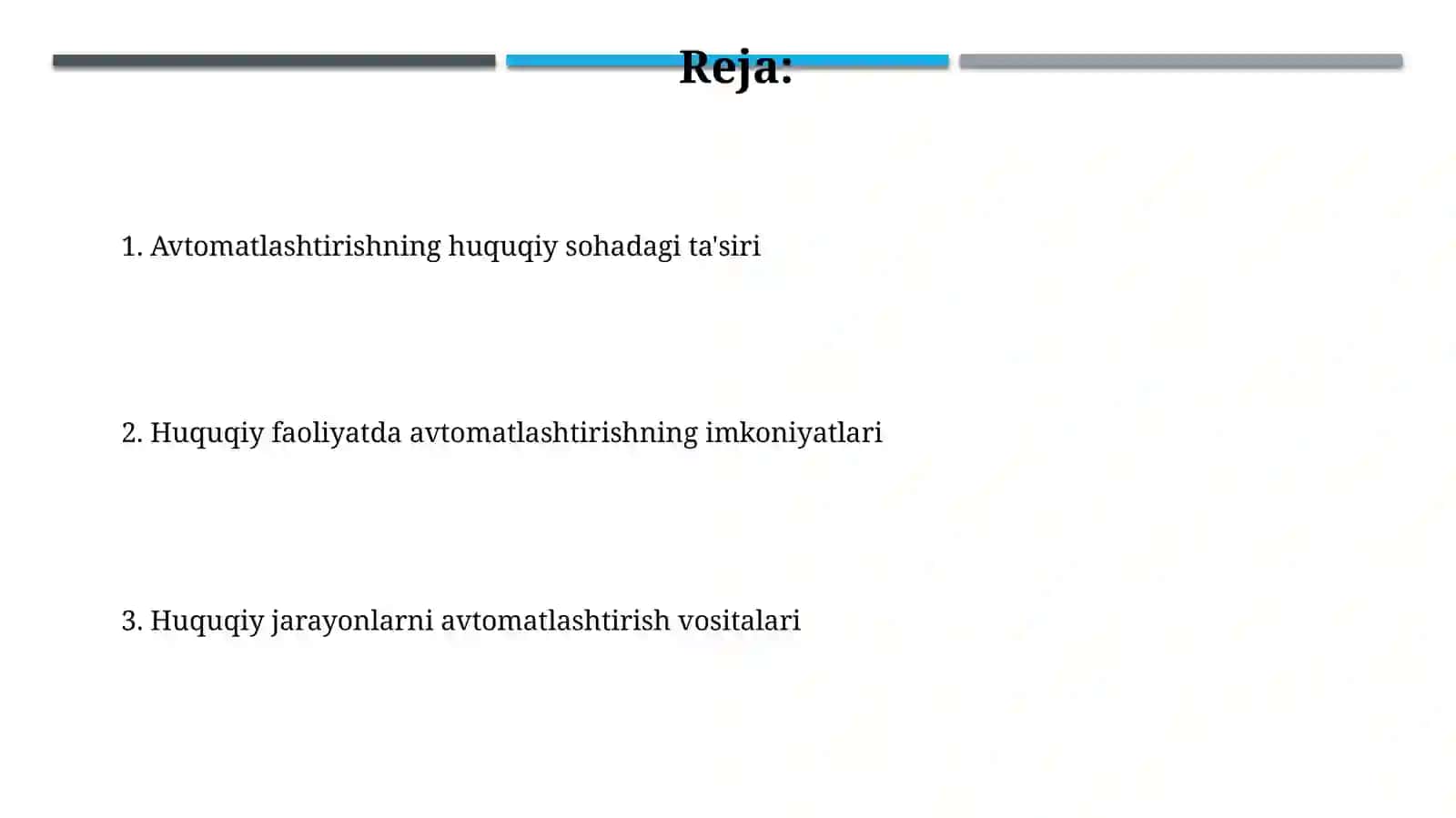 Huquqiy faoliyatda avtomatlashtirish 2