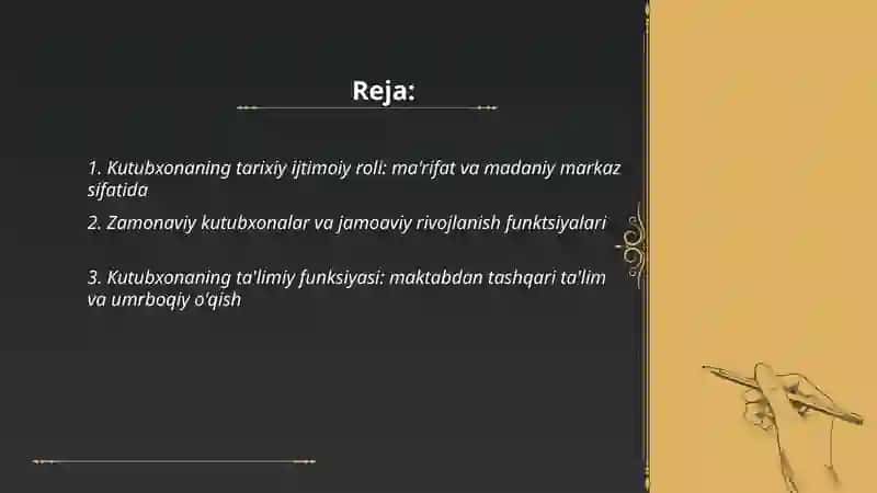 Tarix va zamonaviy konsepsiyada kutubxonaning ijtimoiy funksiyalari 2