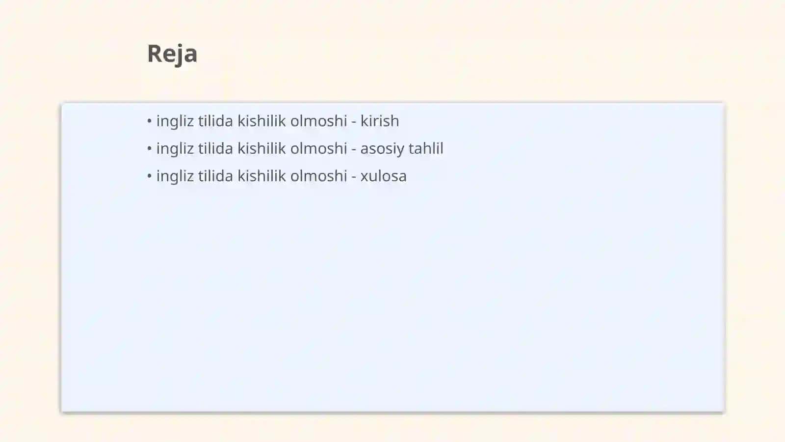 ingliz tilida kishilik olmoshi 2