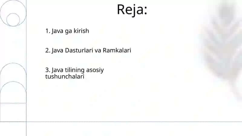 Java dasturlash tili 2
