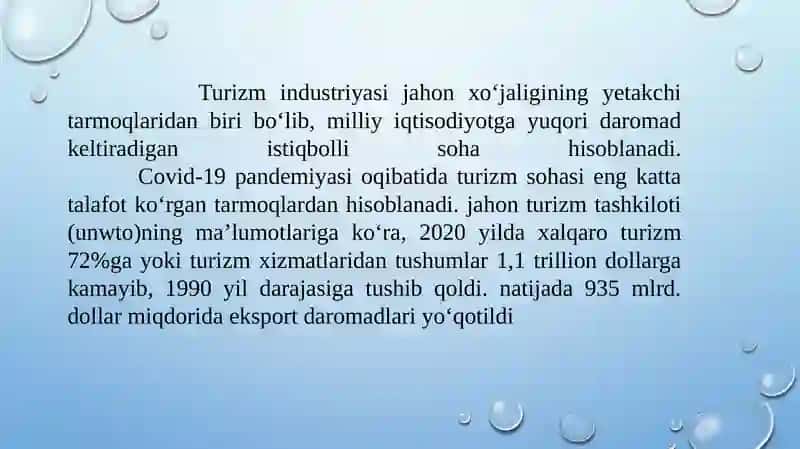 TURIZMNING IJTIMOIY VA MADANIY TA’SIRI 2