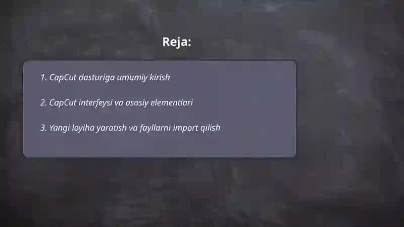 Cap cut dasturi haqida slaydlar 2