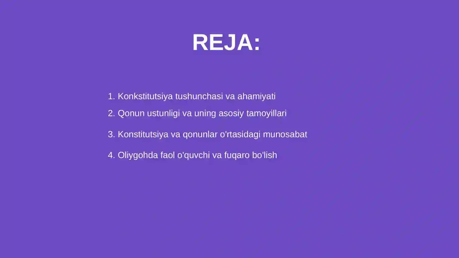 Konstitutsiya va qonun ustunligi faol o'quvchidan faol fuqoralikgacha 2