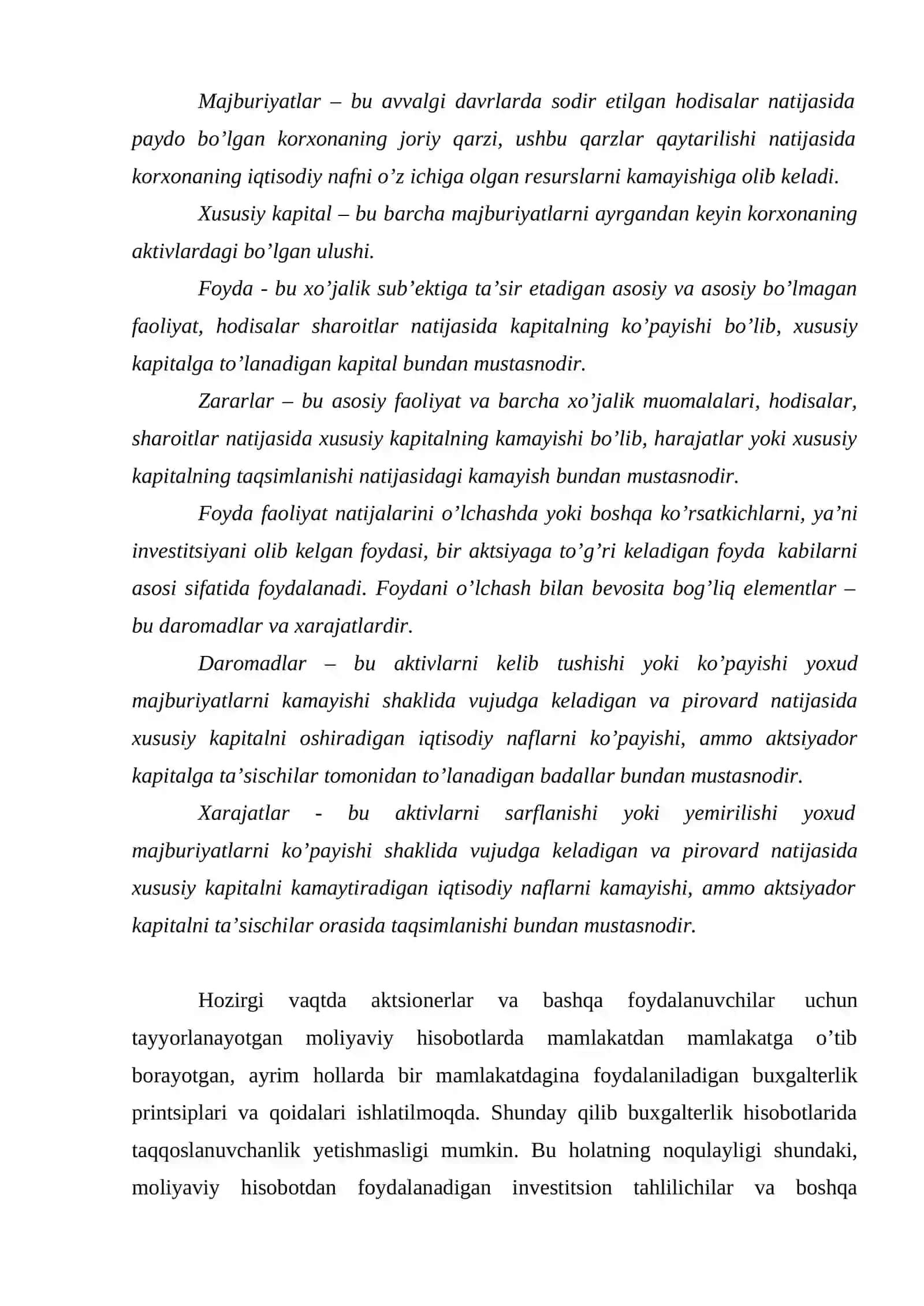 Xalqaro standartlarga asosan nomoliyaviy majburiyatlar hisobi 2
