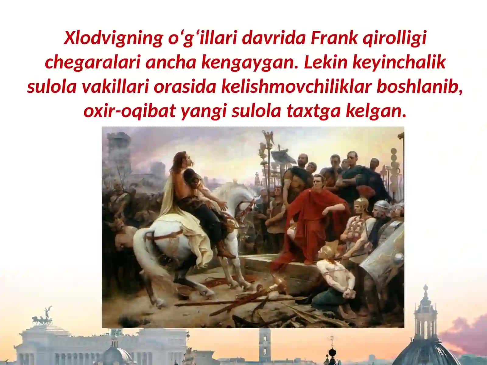 7-sinf Jahon tarixi fanidan Franklar davlati, qirollikdan imperiya sari dars taqdimot 2