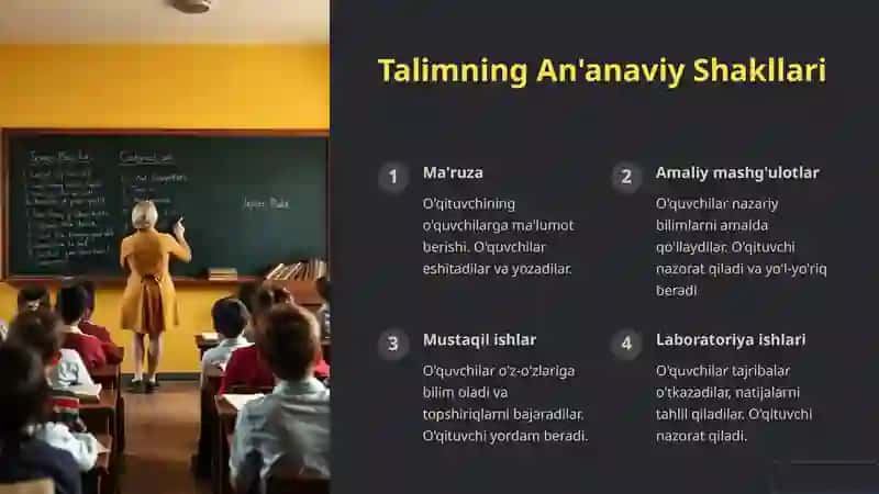 Talimning shakllantiruvchi shakllari va vositalari 2